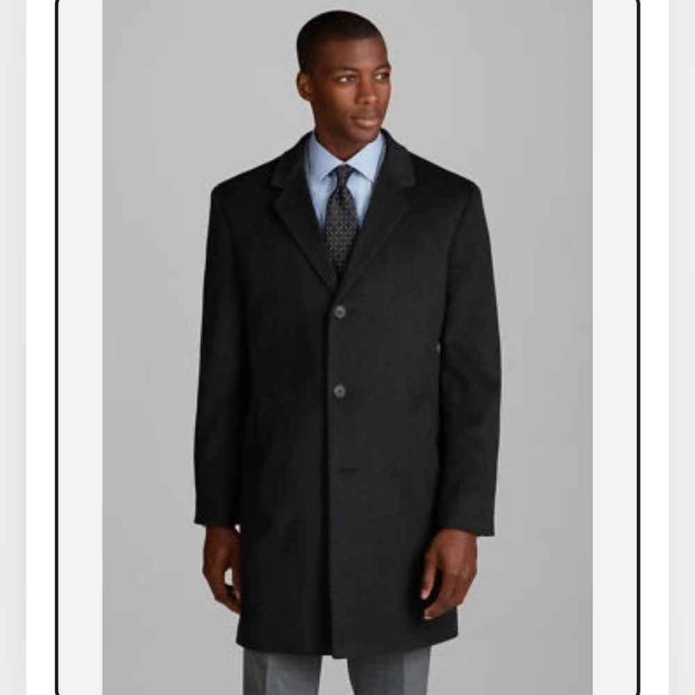 Jos A. Bank Men's Wool Topcoat Jacket 50 Regular